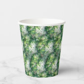 ウォーターカラーホリークリスマスリース 紙コップ (正面)