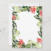 ウォーターカラーホリーツリークリスマスホリデーパーティー 招待状 (裏面)