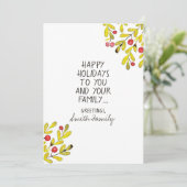 ウォーターカラーホリーハッピーホリデーグリーティングズ シーズンカード (スタンド正面)