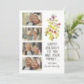 ウォーターカラーホリーハッピーホリデーフォトグリーティングズ シーズンカード (スタンド正面)