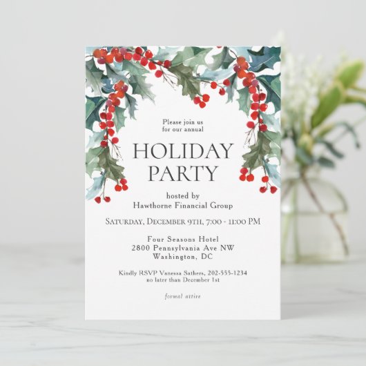 ウォーターカラーホリーフェスティバルホリデーパーティー 招待状 (スタンド正面)