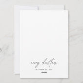 ウォーターカラーホリーフォトファミリーハッピーホリデー シーズンカード (裏面)