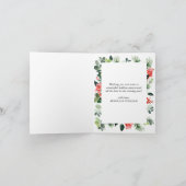 ウォーターカラーホリーベリークリスマスツリーグリーティングホール シーズンカード (内部)