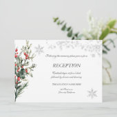 ウォーターカラーホリーベリーグリーン披露宴 招待状 (スタンド正面)