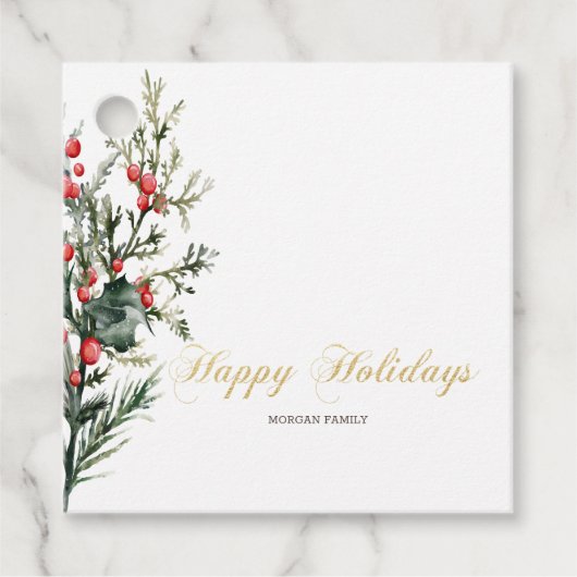 ウォーターカラーホリーベリーグリーン フェイバータグ (正面)