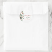 ウォーターカラーホリーベリーグリーン ラウンドシール (バッグ)