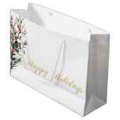 ウォーターカラーホリーベリーグリーン ラージペーパーバッグ (正面アングル)