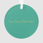 ウォーターカラーホリーベリーパープルグリーンレッドホリデー オーナメント (裏面)