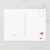 ウォーターカラーホリーリースクリスマスパーティの招待状 インビテーションポストカード (裏面)