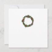 ウォーターカラーホリーリースクリスマスパーティの招待状 招待状 (裏面)