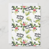 ウォーターカラーホリーリースメリーホリデーパーティー 招待状 (裏面)