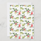 ウォーターカラーホリーリース新年のイブパーティー 招待状 (裏面)