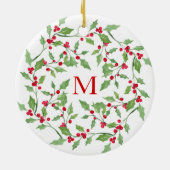 ウォーターカラーホリーリース3 セラミックオーナメント (裏面)