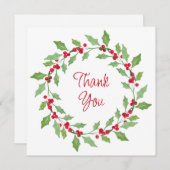 ウォーターカラーホリーリース サンキューカード (正面/裏面)