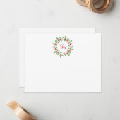 ウォーターカラーホリーリース ノートカード (正面/裏面インサイチュ)