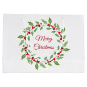 ウォーターカラーホリーリース ラージペーパーバッグ (裏面)