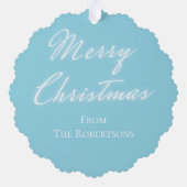 ウォーターカラーホリー&ベリーツリーオーナメントカード オーナメントカード (裏面)