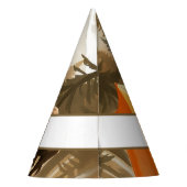 ウォーターカラーホワイトウッドラ素朴ンドキャンプ誕生日 パーティーハット (裏面)