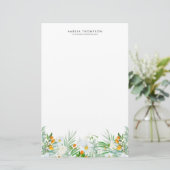 ウォーターカラーホワイトオーランズ&クムカッツガーランドカスタム 便箋 (スタンド正面)