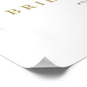 ウォーターカラーホワイトパンプキン秋ブライダルブランチ ポスター (角)