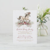 ウォーターカラーホースダービーブライダルシャワー 招待状 (スタンド正面)