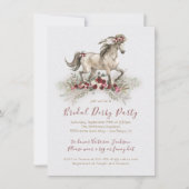 ウォーターカラーホースダービーブライダルシャワー 招待状 (正面)