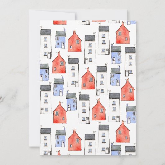 ウォーターカラーホーム実在エステートおめでとう 案内状 (裏面)