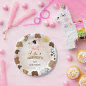 ウォーターカラーホーリーカウかわいい誕生日 ペーパープレート (パーティー)
