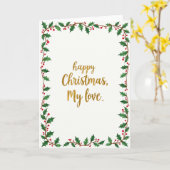 ウォーターカラーホーリークリスマスカード My Love カード (黄色い花)