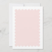 ウォーターカラーボウシャンパンガラスブライダルシャワー 招待状 (裏面)