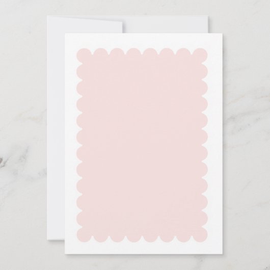 ウォーターカラーボウシャンパンガラスブライダルシャワー 招待状 (裏面)