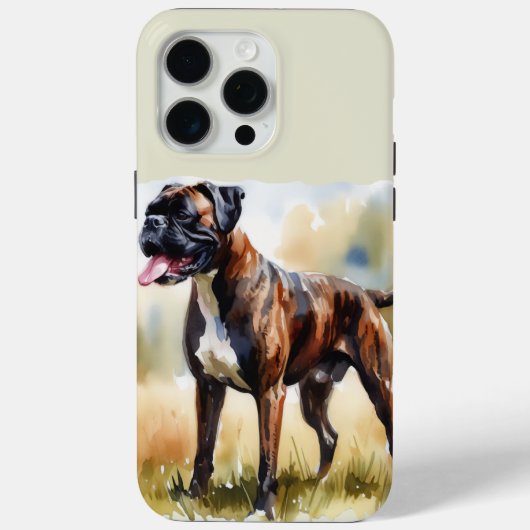 ウォーターカラーボクサードッグ Case-Mate iPhoneケース (裏面)