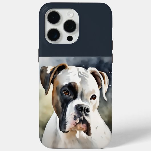 ウォーターカラーボクサードッグ Case-Mate iPhoneケース (裏面)