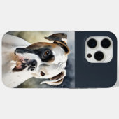 ウォーターカラーボクサードッグ Case-Mate iPhoneケース (裏面 (横))