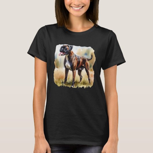 ウォーターカラーボクサードッグ Tシャツ (正面)