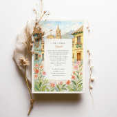 ウォーターカラーボゴタコロンビア結婚式招待状 招待状