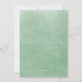 ウォーターカラーボタニカルグリーン結婚式招待状 招待状 (裏面)