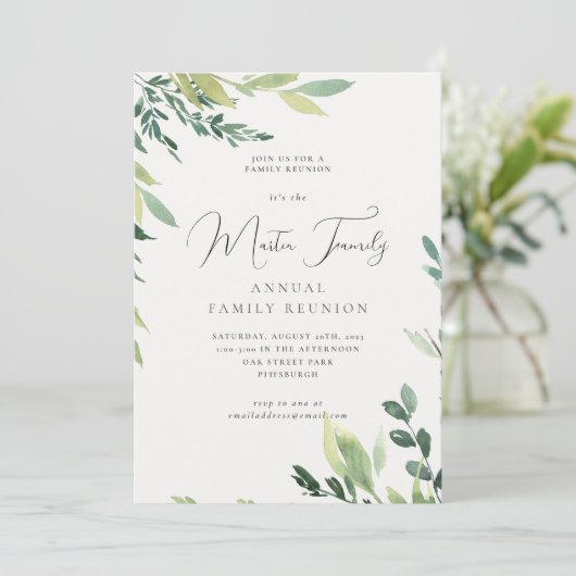 ウォーターカラーボタニカルファミリー懇親会招待状 (スタンド正面)