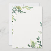 ウォーターカラーボタニカルファミリー懇親会招待状 (裏面)