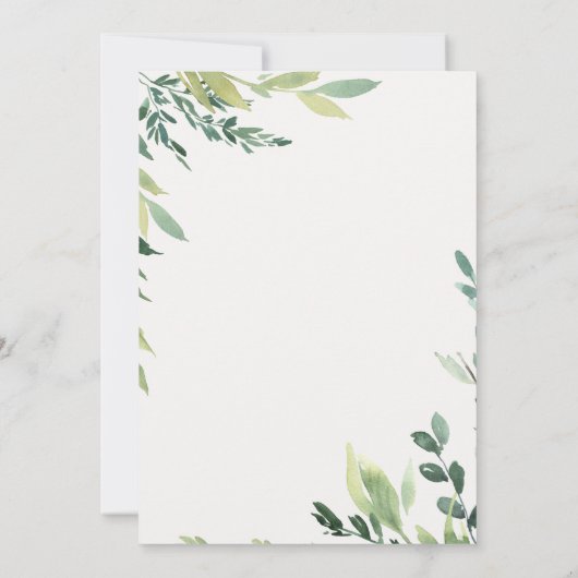 ウォーターカラーボタニカルファミリー懇親会招待状 (裏面)