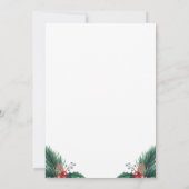 ウォーターカラーボタニカルホリデーパーティー招待状 招待状 (裏面)