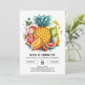 ウォーターカラーボヘミアンフルーティ誕生日 招待状 (スタンド正面)