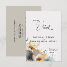 ウォーターカラーボホカラリリーフローラ エンクロージャーカード