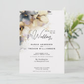 ウォーターカラーボホカラリリーフローラ 招待状 (スタンド正面)