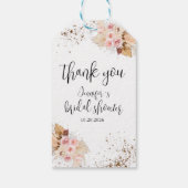 ウォーターカラーボホグリッターlブライダルシャワーメッセージカード ギフトタグ (裏面)