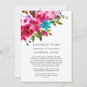 ウォーターカラーボホシックフローラゲストリスト 案内状 (正面)