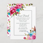 ウォーターカラーボホシックフローラゲスト詳細 エンクロージャーカード (正面/裏面)