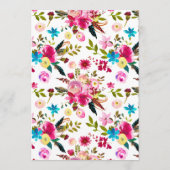 ウォーターカラーボホシックフローラ結婚ズブライダルアドバイス アドバイスカード (裏面)