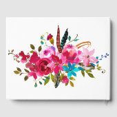 ウォーターカラーボホシックフローラ結婚ズ ゲストブック (裏面)