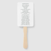 ウォーターカラーボホシックフローラ結婚式 プログラム ハンドファン (裏面)